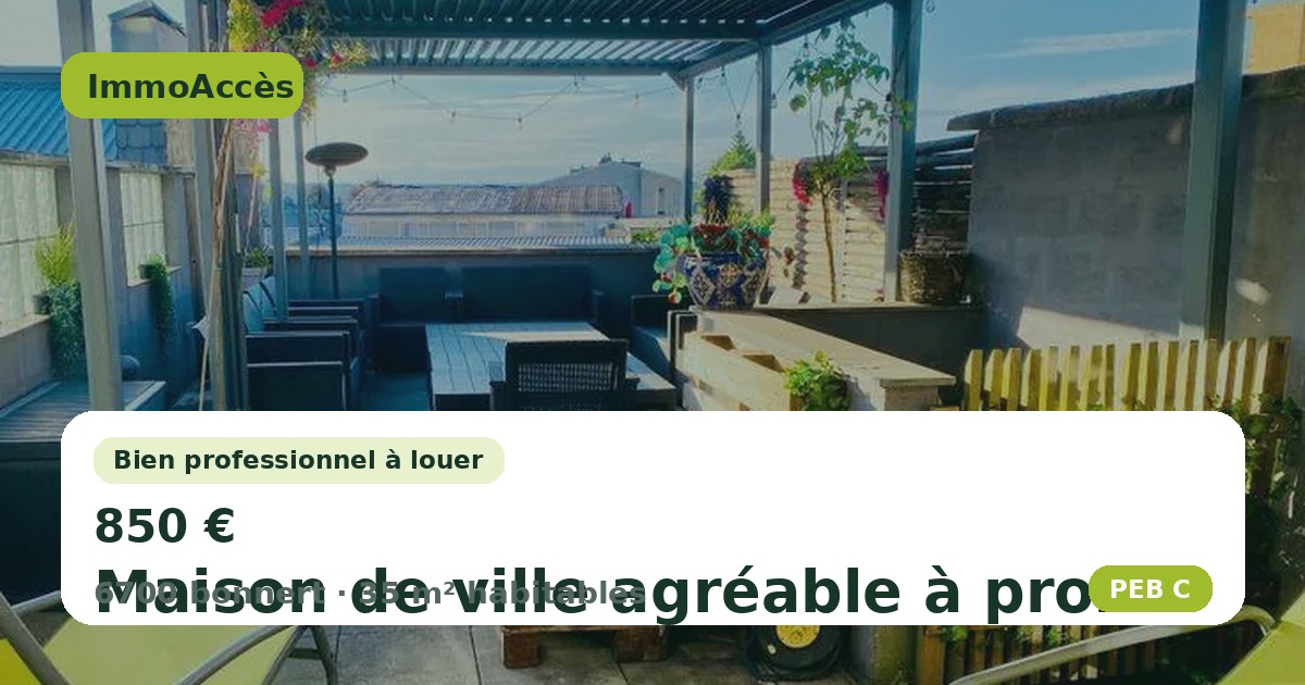Maison de ville agréable à proximité de toutes les facilités